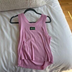 DAILY DRILLS BABY PINK LOGO TANK TOP
